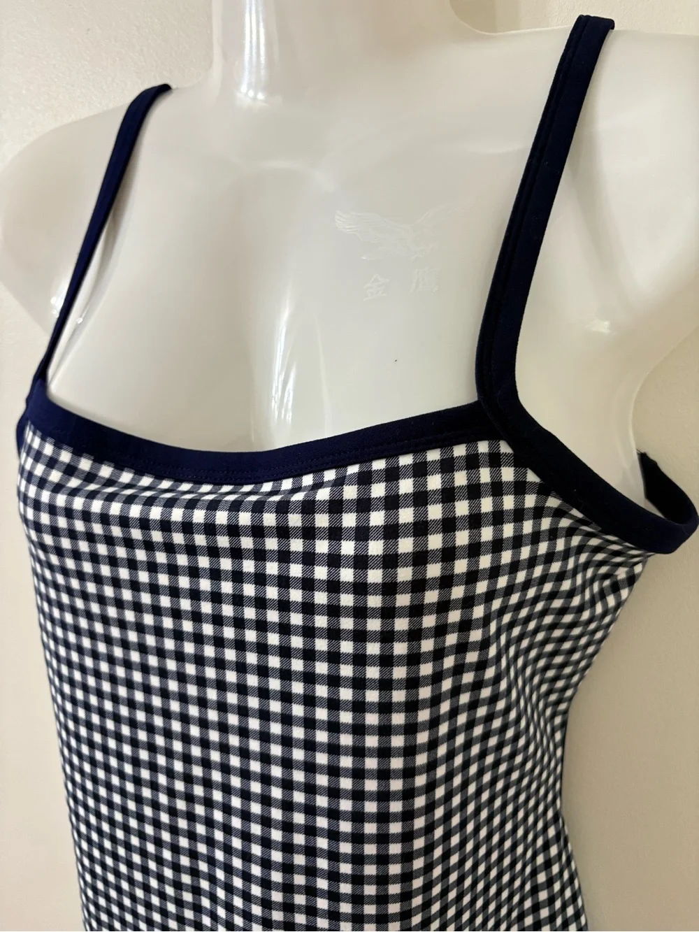 WILD FABLE Butter Bliss Navy Gingham Skater Dress Sporty Tennis Preppy Chic M - Picture 6 of 8